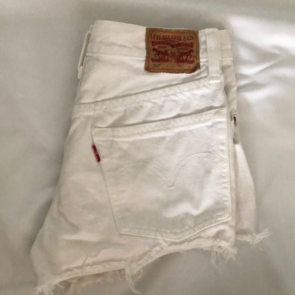 Levi’s White Shorts